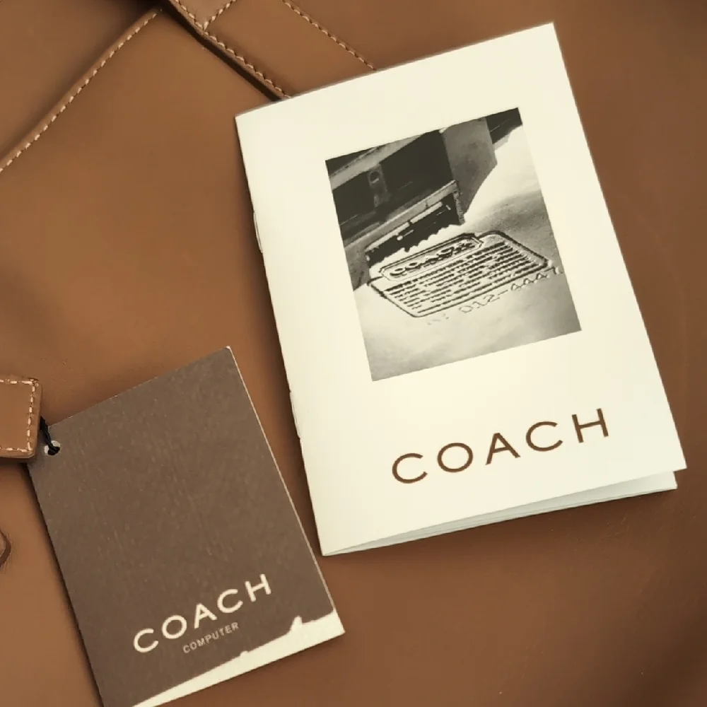 Coach Brown Leather Laptop Bag - Picture 4 of 5